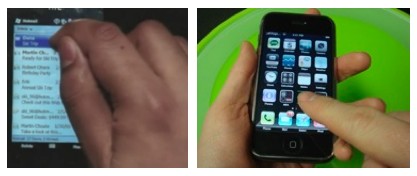Compare hand ergonomics, MS on the left, Apple on the right.